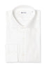White Oxford Plain Cotton Shirt with French Collar