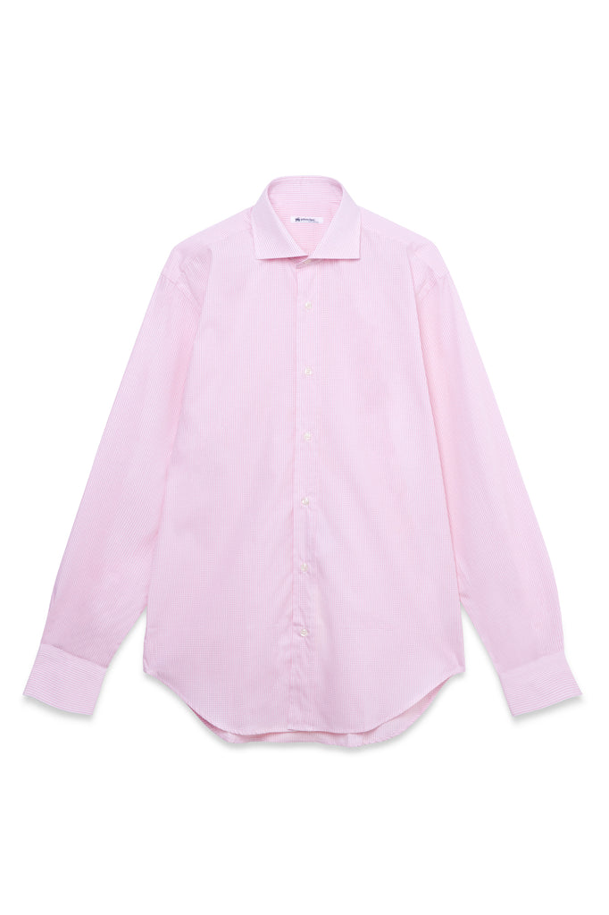 Camicia Rosa Cotone Collo Francese