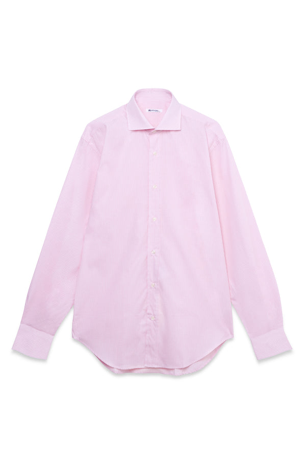 Camicia Rosa Cotone Collo Francese