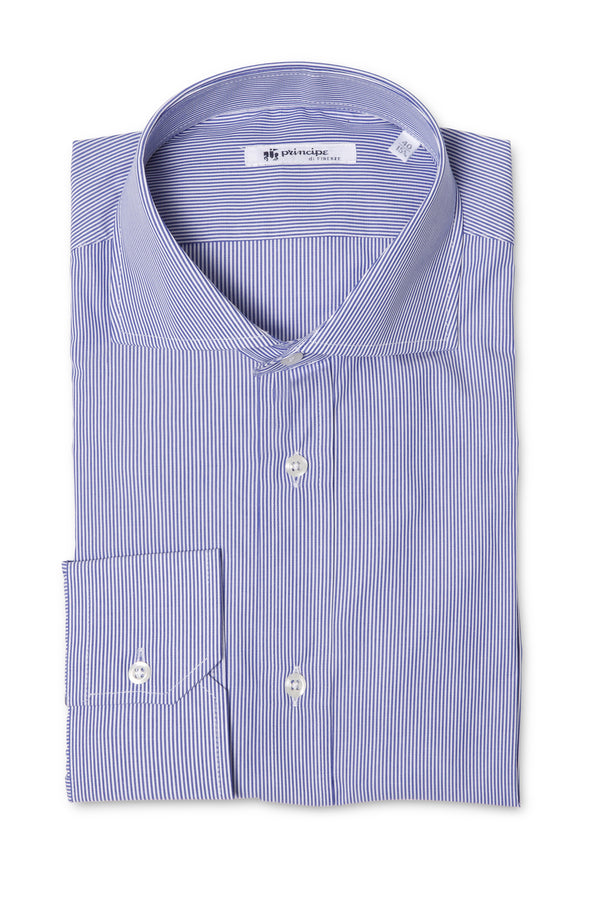 Camicia azzurra Cotone Collo Francese