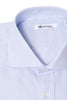 Camicia Celeste Cotone Oxford Unito Collo Francese